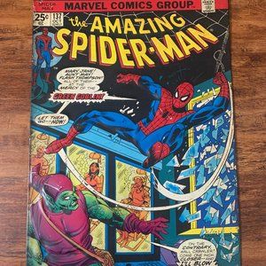 Vintage Marvel The Amazing Spiderman Comic Metal Plate Rare Collectable 137 1974